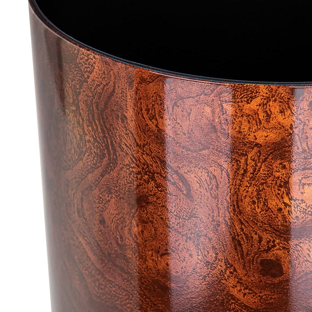 KORAD Wood Large Flower Indoor Plant Pot with Saucer Plastic Gloss Modern Decorative Planter with Drainage Holes, 6 Sizes, 25 colours (26 cm - 10.2 inch)