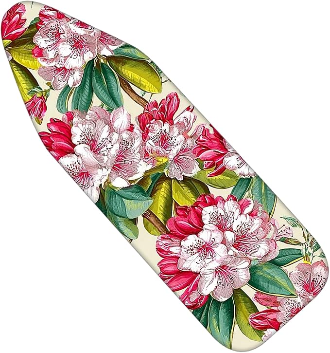 Nuxovilar Red & White Floral Pattern Ironing Board Cover, 15×54 inch, Fits Most