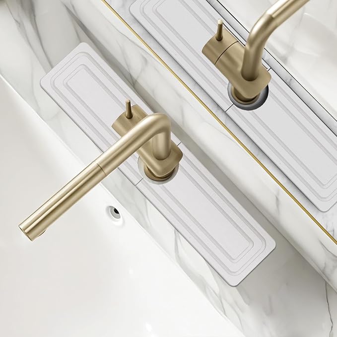Faucet Mat for Kitchen Sink, Rapidly Absorbing Diatomite Fast Drying Stone