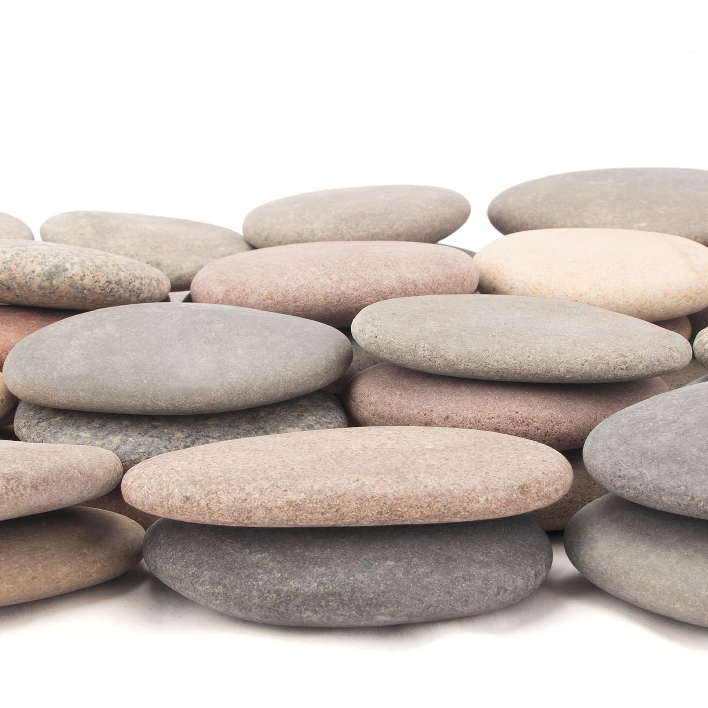 [About 30 PCS - 34 PCS](18.3 Pounds) Painting Rocks,3.22"-4.73" River Rocks,Flat Stones,DIY Rocks,Craft Rocks