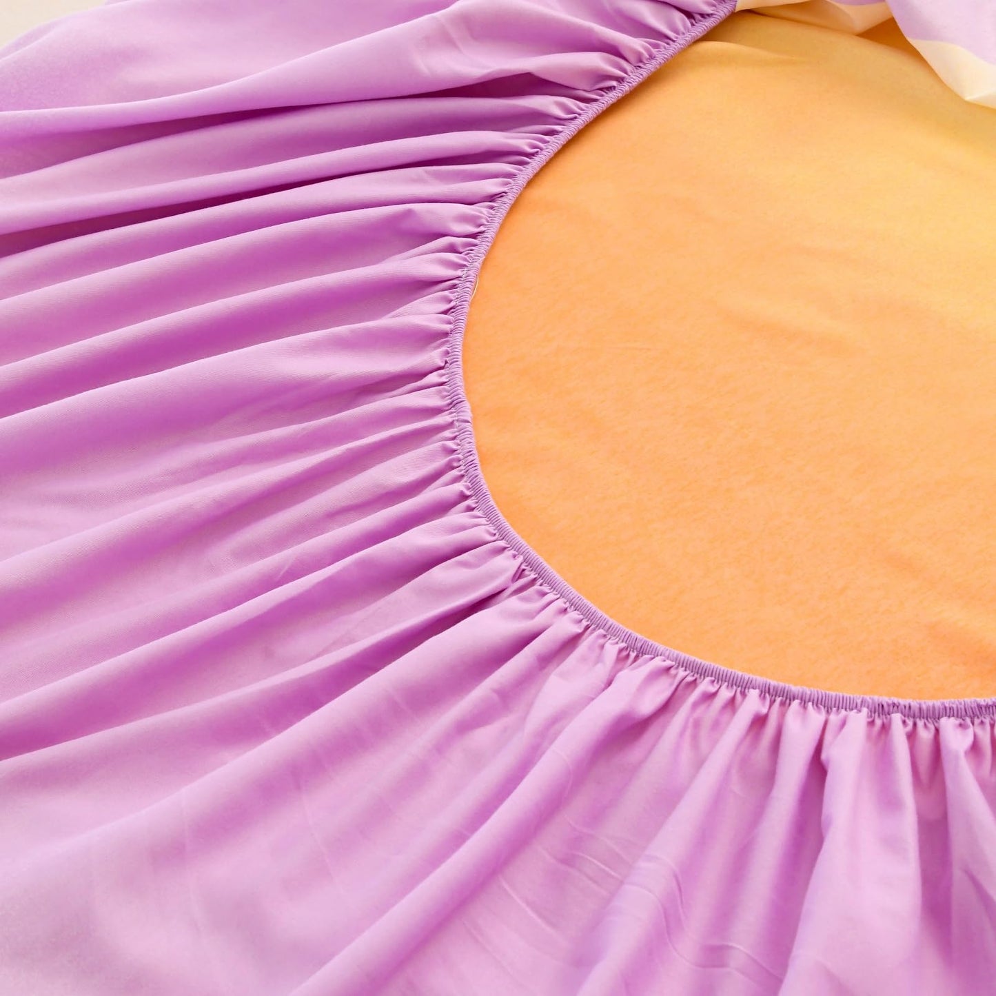 NATURETY Bedding Fitted Sheet with Deep Pocket,Thicken Printed Fabric Bed Sheets (Orange, Queen)