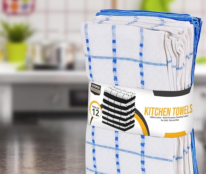 Utopia Towels - Kitchen Towels 12 Pack, 15 x 25 Inches, 100% Ring Spun Cotton