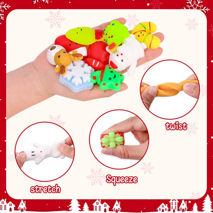 MGparty 48 PCS Christmas Squishies Mochi Squishies Toys for Kids Christmas Stocking Stuffers Party Favor Goodie Bag Filler Bulk