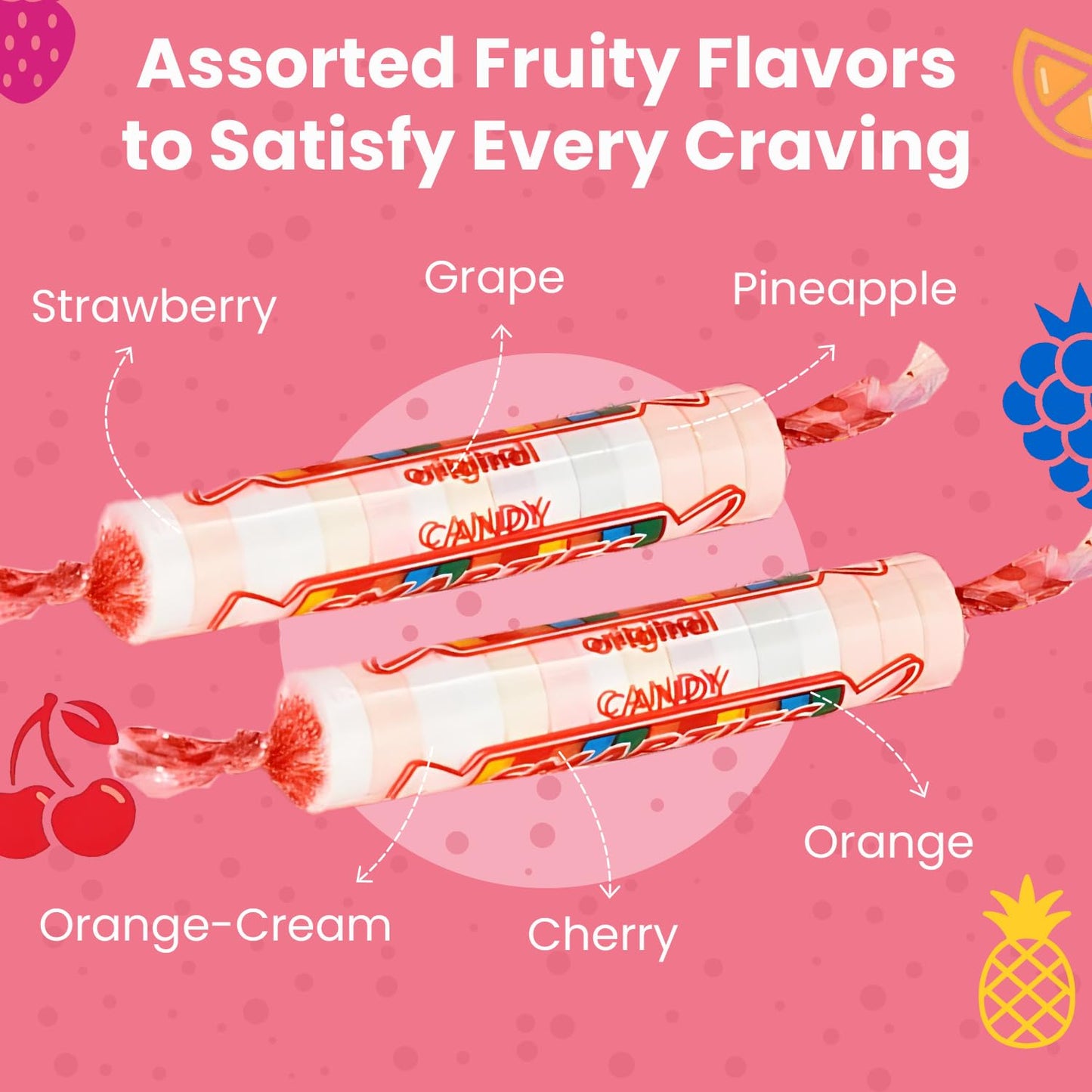 Smarties Candy Bulk Rolls Original Flavor - Gluten & Vegan Free - Classic Sweetness From Family Owned Company Since 1949, Peanut Free & Dairy Free - Perfect Halloween Candy - 1 Pound Bag