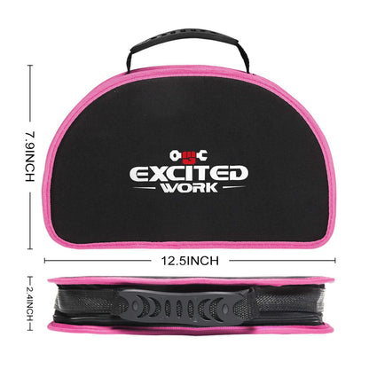 EXCITED WORK 89 Piece Pink Tool kit, Ladies Hand Tool Set with Easy Carrying Round Pouch Household Tool Kit Perfect for DIY, Home Maintenance and Dorm Repair