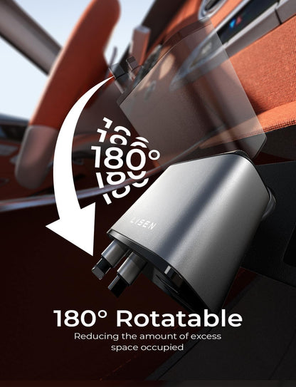 LISEN for iPhone 17 Retractable Car Charger Adapter 69W Cigarette Lighter USB Charger Car Phone Charger USB C Fast Charge Car Accessories Gifts for Men Women for iPhone 17 Air 16 15 Pro Max
