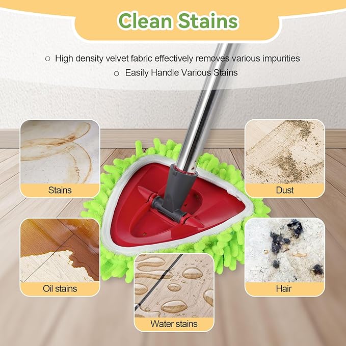 9 Pack Reusable Microfiber Mop Pads Compatible