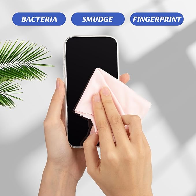Leelosp 300 Pcs Glasses Cleaning Cloth Microfiber Glasses Wipes Assorted Colors