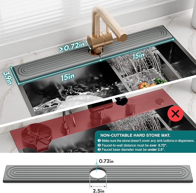 30 inch Kitchen Faucet Absorbent Mat
