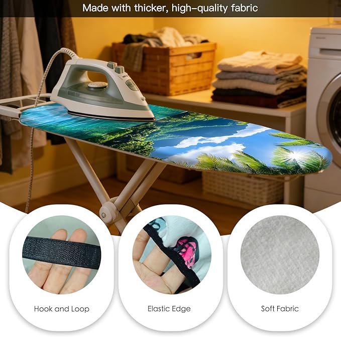 Nuxovilar Ironing Board Cover Needle Cotton 15x54 Inches | Ironing Board Cover