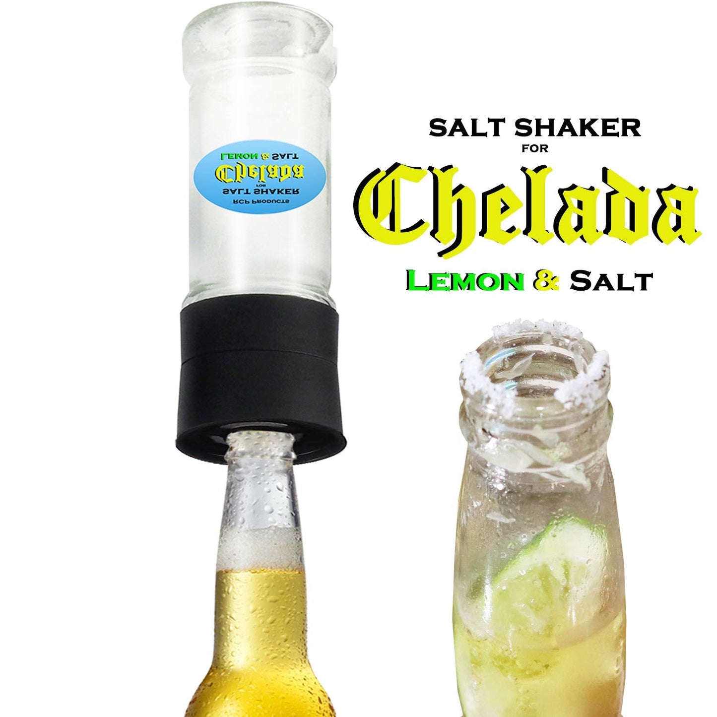 Salt shaker Glass for Chelada Salero para Chelada limon y Sal Beer Salt