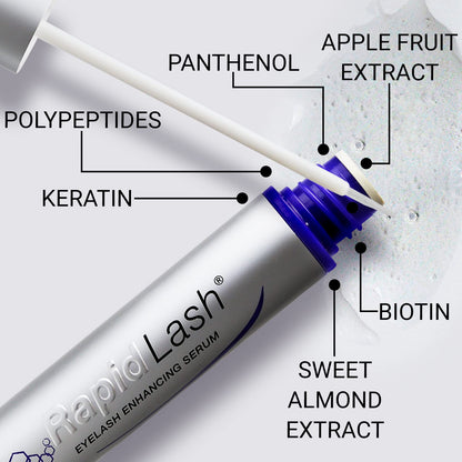 RapidLash Eyelash Enhancing Growth Serum for Longer, Thicker Lashes, 3 ml (Pack of 1)
