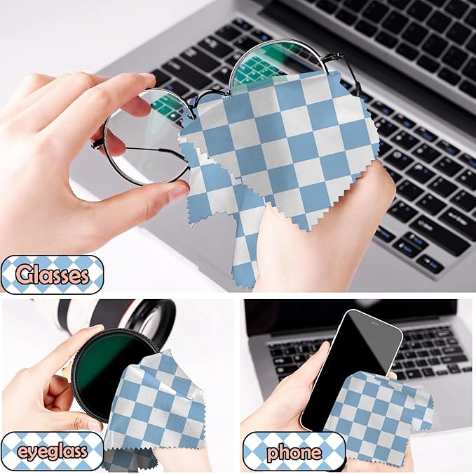 6 PCS Glasses Cleaning Cloth Eyeglass Cleaning Cloth Lens Eyeglasses Microfiber