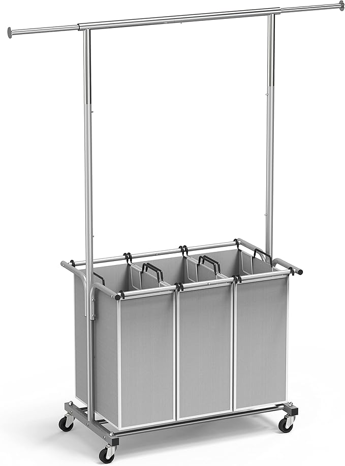 Simple Houseware 3 Bags Laundry Sorter