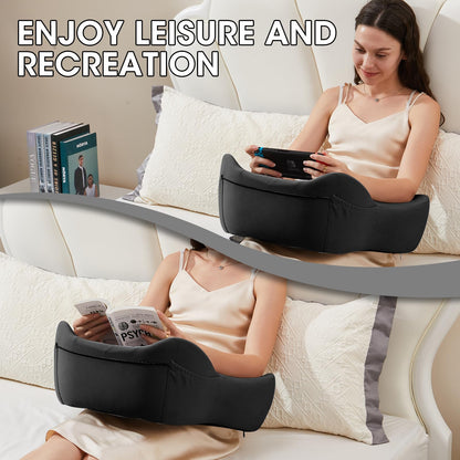 cooloo8 Lap Desk, Reading Pillow, Laptop Pillow for Lap, Portlands Portable Desk Pad for Bed, Couch, Car (Black)