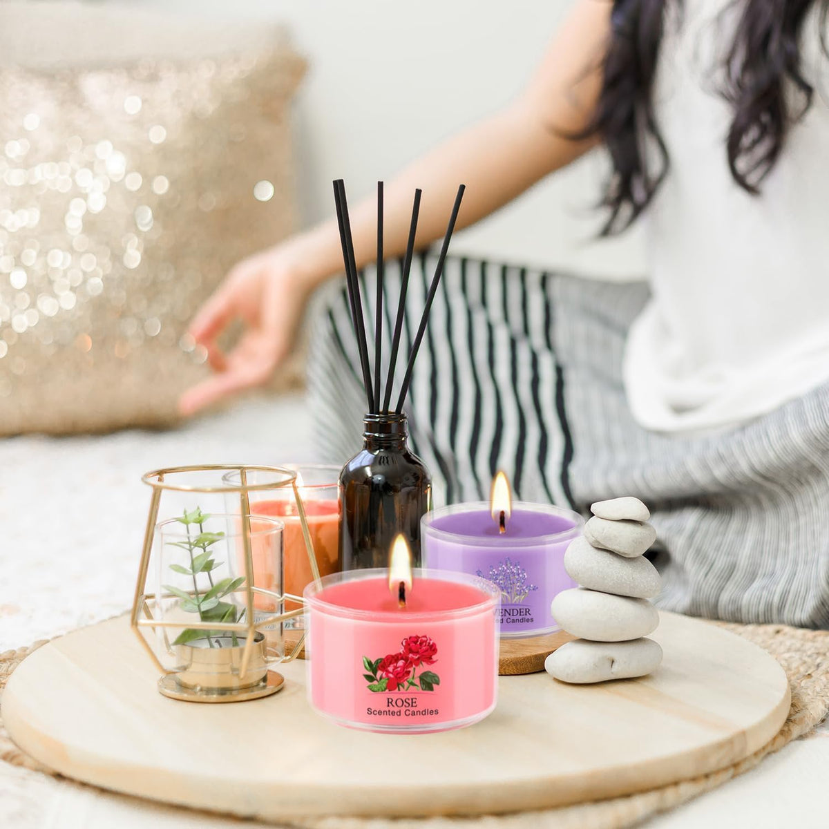 AYIQIW 40 Pack Scented Candle Set, 10 Fragrances, 35g Natural Soy Wax Candles with Smokeless Cotton Wicks, Ideal for Home Decor, Yoga, Meditation, Spa & Gifting.Mother's Day