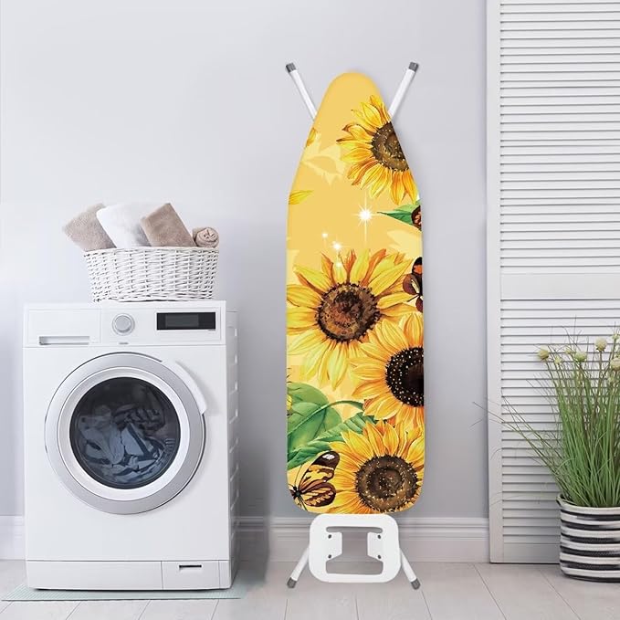 GLENLCWE Sunflower Ironing Board Cover, 54x15 inches, Floral Design Iron Board