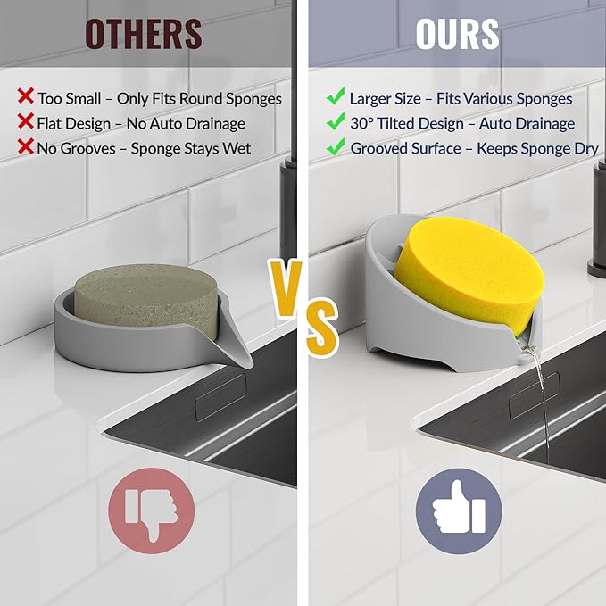 NiHome Silicone Sponge Holder Compatible