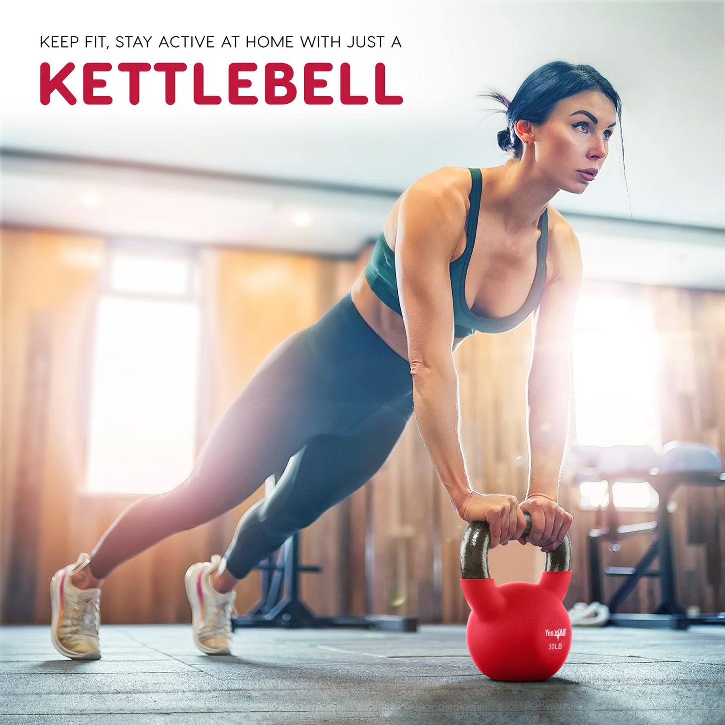 Yes4All Neoprene Coated & Kettlebell Sets - Hand Weights for Home Gym & Dumbbell Weight Set training 45 LB - Pair