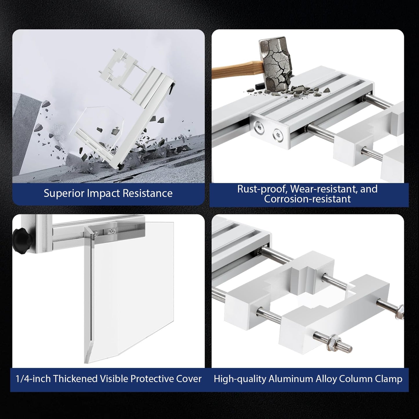 Drill Press Guard Fit Column Diameters of 2-4" Machines, Flip Drill Press Shield Safety Guard for BenchTop Floor Models Machines