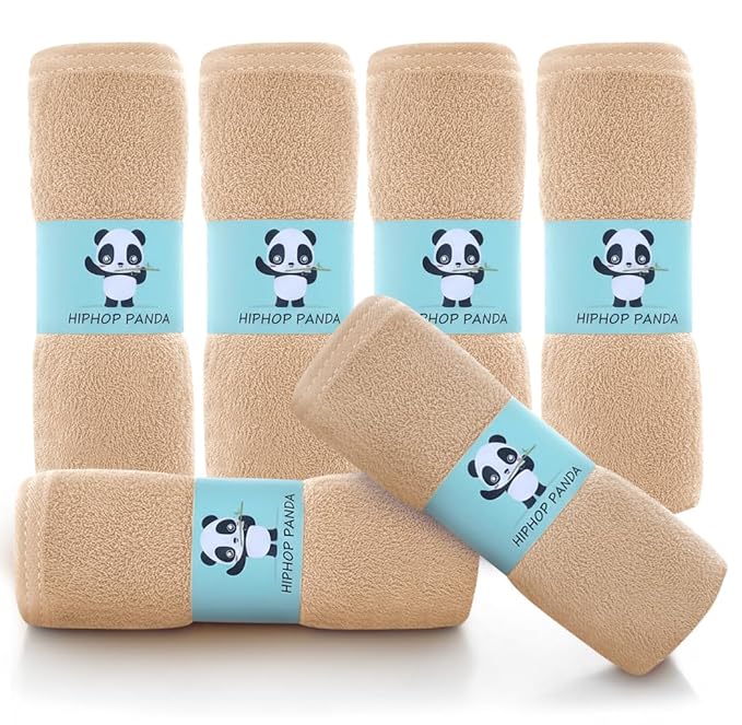HIPHOP PANDA Baby Washcloths, Rayon Made from Bamboo