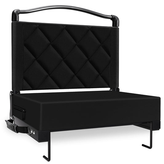 Kaganoon 1pcs Stadium Seats with Back Support Cushion, Folding Stadium Seats for Bleachers Hold up 400lbs, Wide Bleacher Seat with Shoulder Strap & Handle Perfect for Sports Events