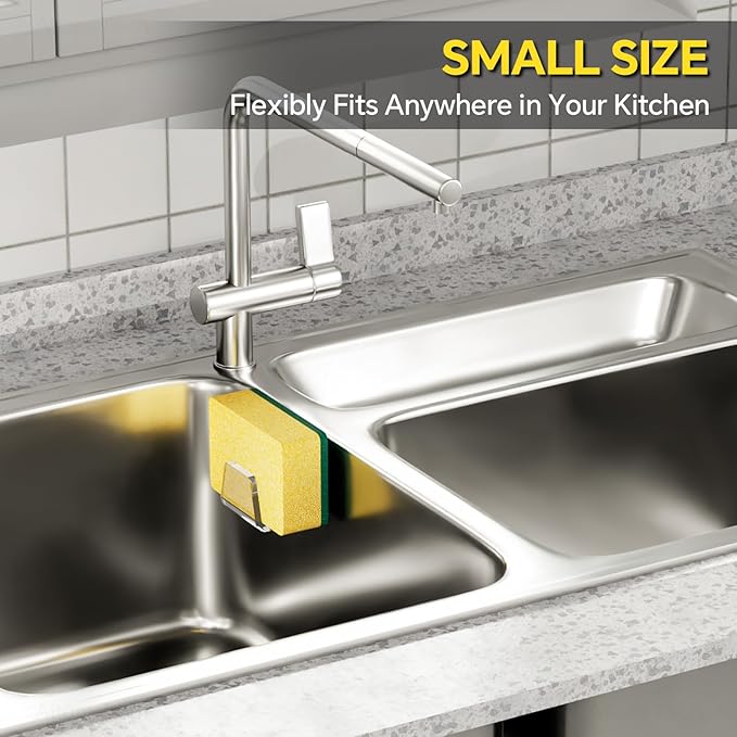 NiHome Clear Acrylic Kitchen Sink Sponge Holders 2PCS