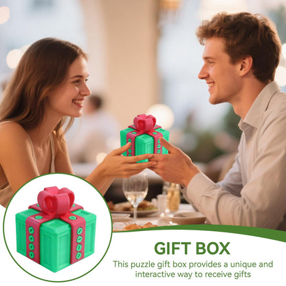 Frdhee Annoying Gift Box with Screws, 3D Printed Prank Screw Box Surprise Funny Prank Christmas Gift Box, Hilarious Money Card Container, Novelty 3D Printed Annoying Box, 6.5x6.5cm(Red green)