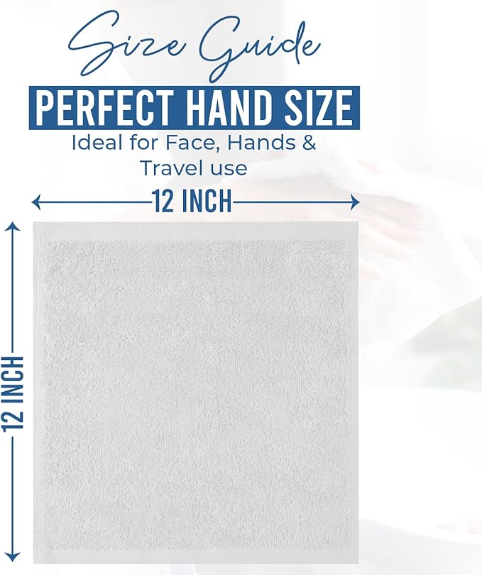 DAN RIVER 12 Pack Wash Cloths for Showering