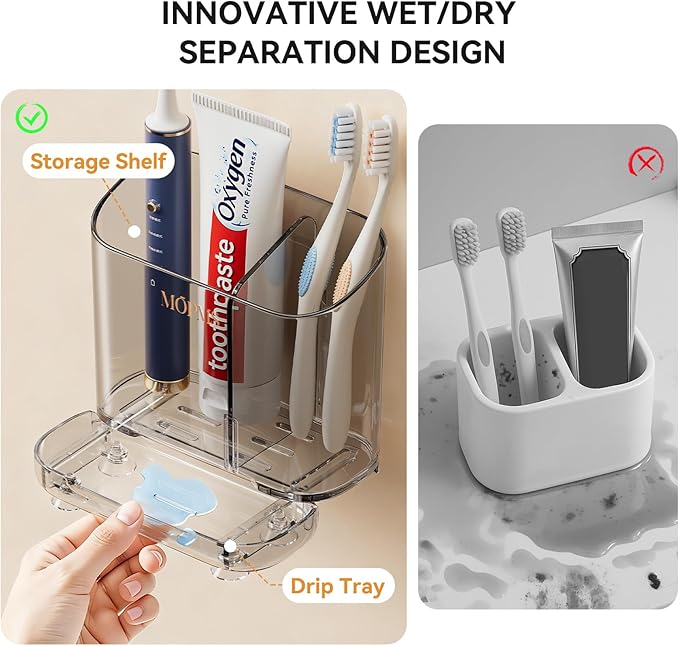 Toothbrush Holders with Drainage