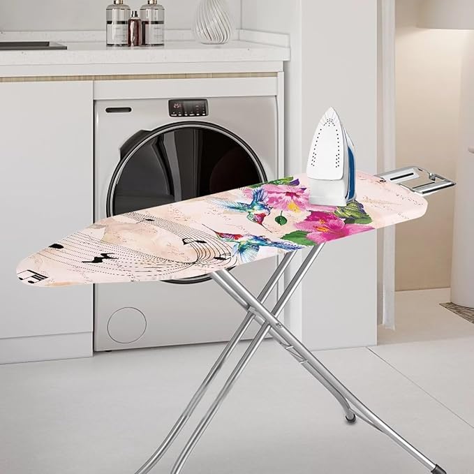 GLENLCWE Blue Hummingbird Hibiscus Music Note Ironing Board Cover Full Size