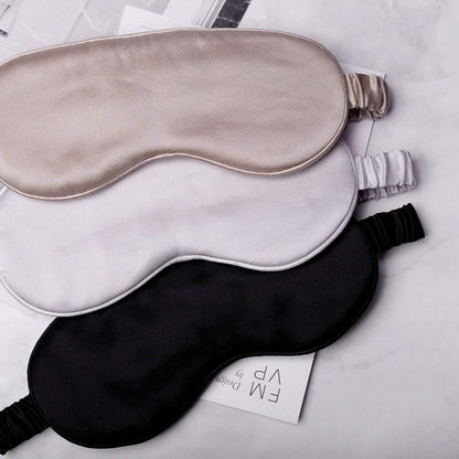 Silk Sleep Mask Light Blocking Luxury 100% Mulberry 19mm Silk Eye Mask Eye Cover Blindfold Ultra Soft Light & Comfy Anti Aging Skin Care with Travel Bag Gift Package