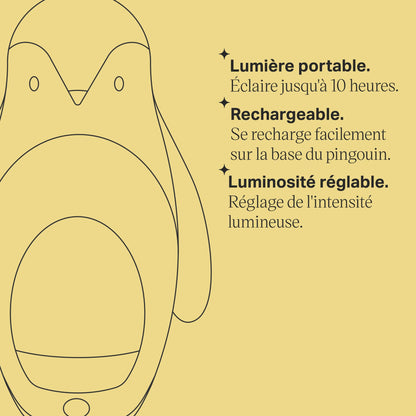 Tommee Tippee 2-in-1 Portable Penguin Nursery Night Light, Reassuring Portable Egg Light to Promote Independent Sleep, Adjustable Brightness, USB-Powered