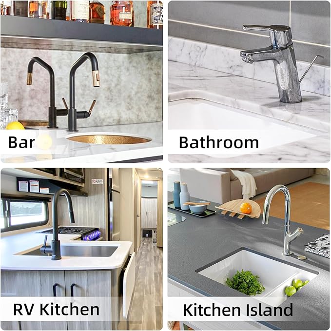 LOPNUR Faucet Mat for Kitchen Sink Protectors, 24 Inch Long Kitchen Sink Splash
