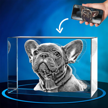 ArtPix 3D Crystal Photo, Personalized Dog Memorial Gifts with Your Own Photo for Dog Lovers, Pet Owners, 3D Laser Etched Picture, Engraved Crystal in Memory of Dog, Customized Gifts