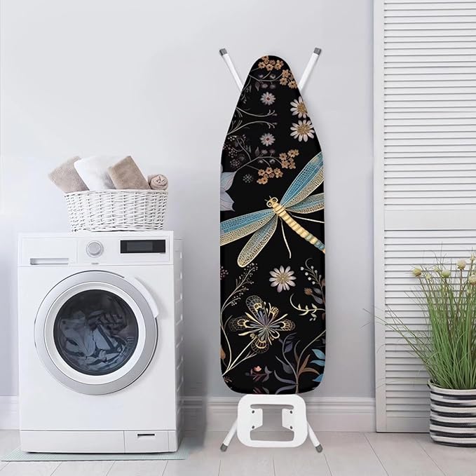 Boho Dragonfly Iron Board Pad, Elastic Edge Ironing Board Cover, Full Size
