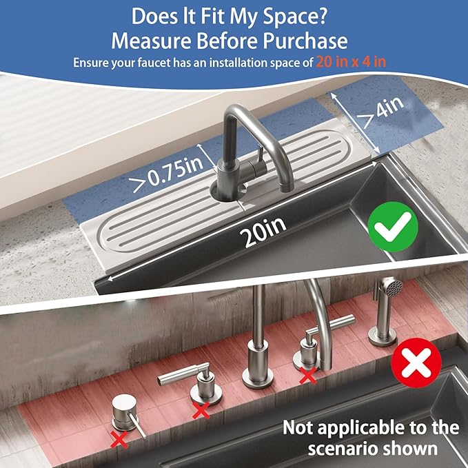 Fast Drying Stone Faucet Mat for Kitchen Sink
