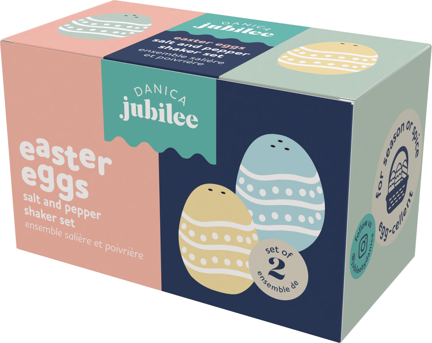 Jubilee Easter Eggs Stoneware Salt & Pepper Shakers, Set of 2 - Food Shaker