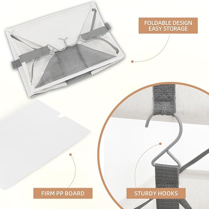 STORAGE MANIAC 2-Shelf Hanging Closet Organizer, Cloth Hanging Closet Shelf