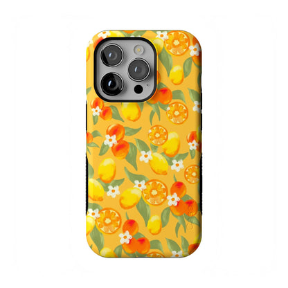 Casely iPhone 14 Pro Case | Opposites Attract | Day & Night Mountains | Compatible with MagSafe | Bold Protective Design