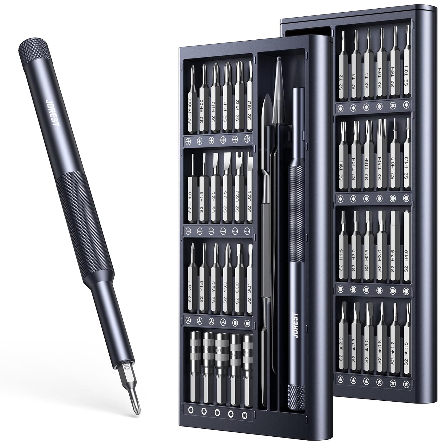 JOREST 50 in 1 Precision Screwdriver Set with Security Torx, Magnetic Mini Repair kit for MacBook, Laptop, PS4, PS5, iPhone, Nintendo Switch, Glasses, Watch, Toy, Stocking Stuffers Gifts for Men