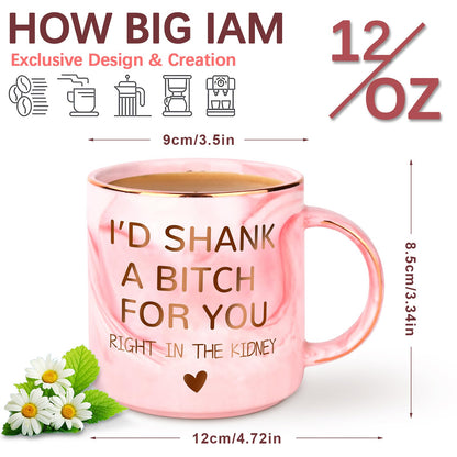 Birthday Christmas Gifts for Women - 12oz Funny Coffee Mug for Best Friend Mom Grandma Wife Aunt Sister Gifts from Sister Stocking Stuffers Valentines Galentines Day Present for Her Girlfriend Besties