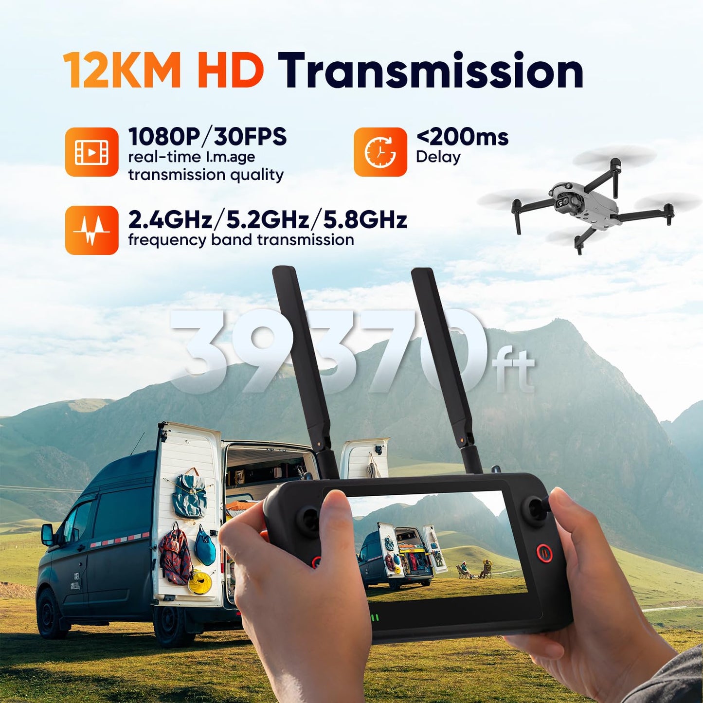 Autel Robotics EVO Lite 640T Enterprise Bundle, 640x512 T~hermal&1/2'' CMOS 48MP V~isible C-a-mera, 1-16x Digital Zoom, AI Target Recognition, 12KM Transmission, 866g Lightweight, 40Min Max Time