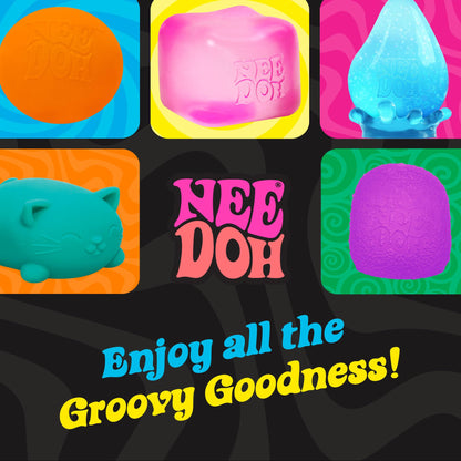 NeeDoh Niceberg - Large Squishy Ice Cube Fidget Toy For Kids, Nee Doh Stress Balls, Sensory Fidgets, Squidgy Toys For Anxiety Relief, Safe Non-Toxic Gel Texture, Age 3 Year Olds +