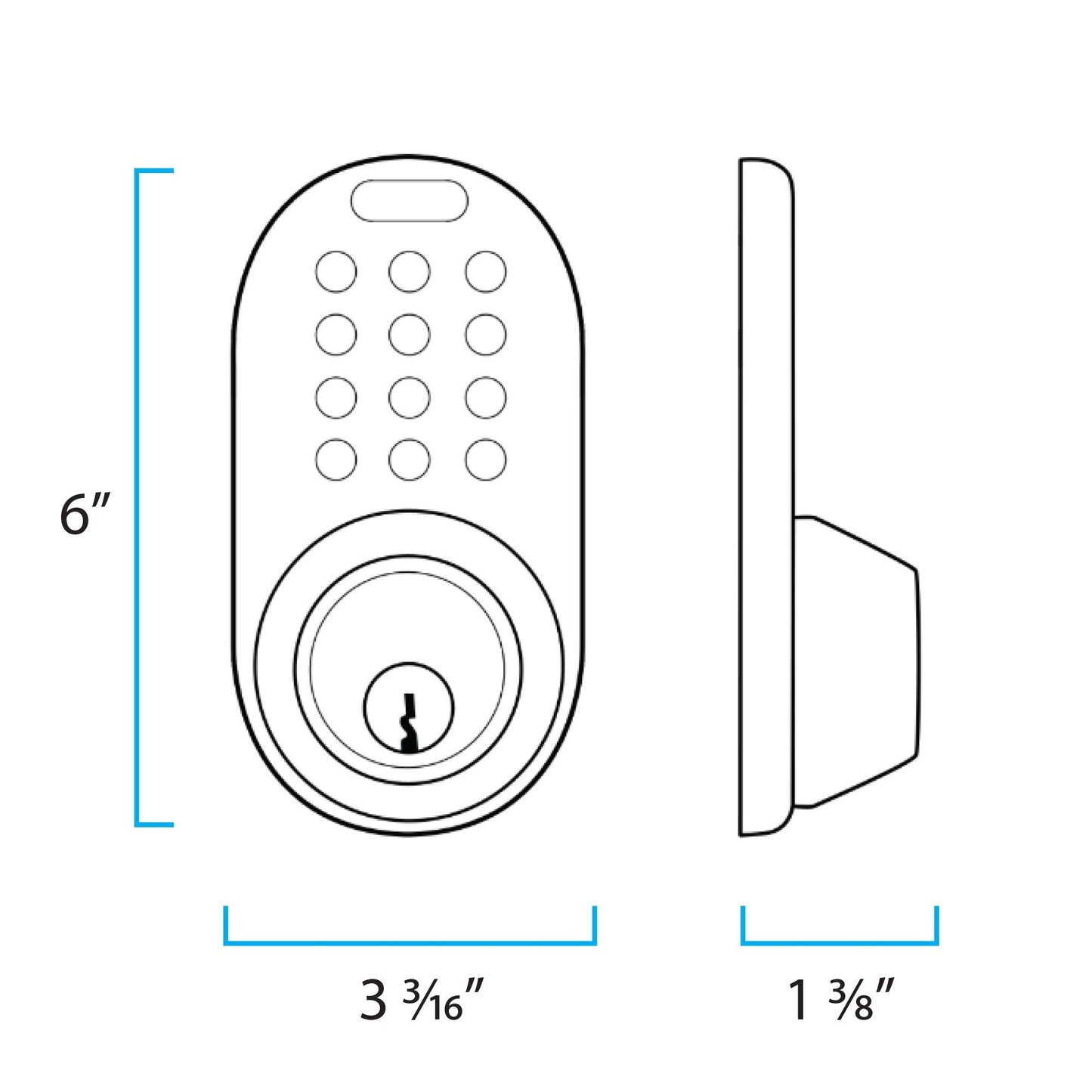 MiLocks DFL-02SN Electronic Touchpad Entry Keyless Deadbolt and Passage Lever Combo, Satin Nickel,7 x 4.5 x 10 inches