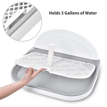 GANCHUN Dog Potty Tray, Pet Indoor Dog Training Toilet 23 x 20 Dog Potty Training Pee Pad Holder for Small and Medium Dogs