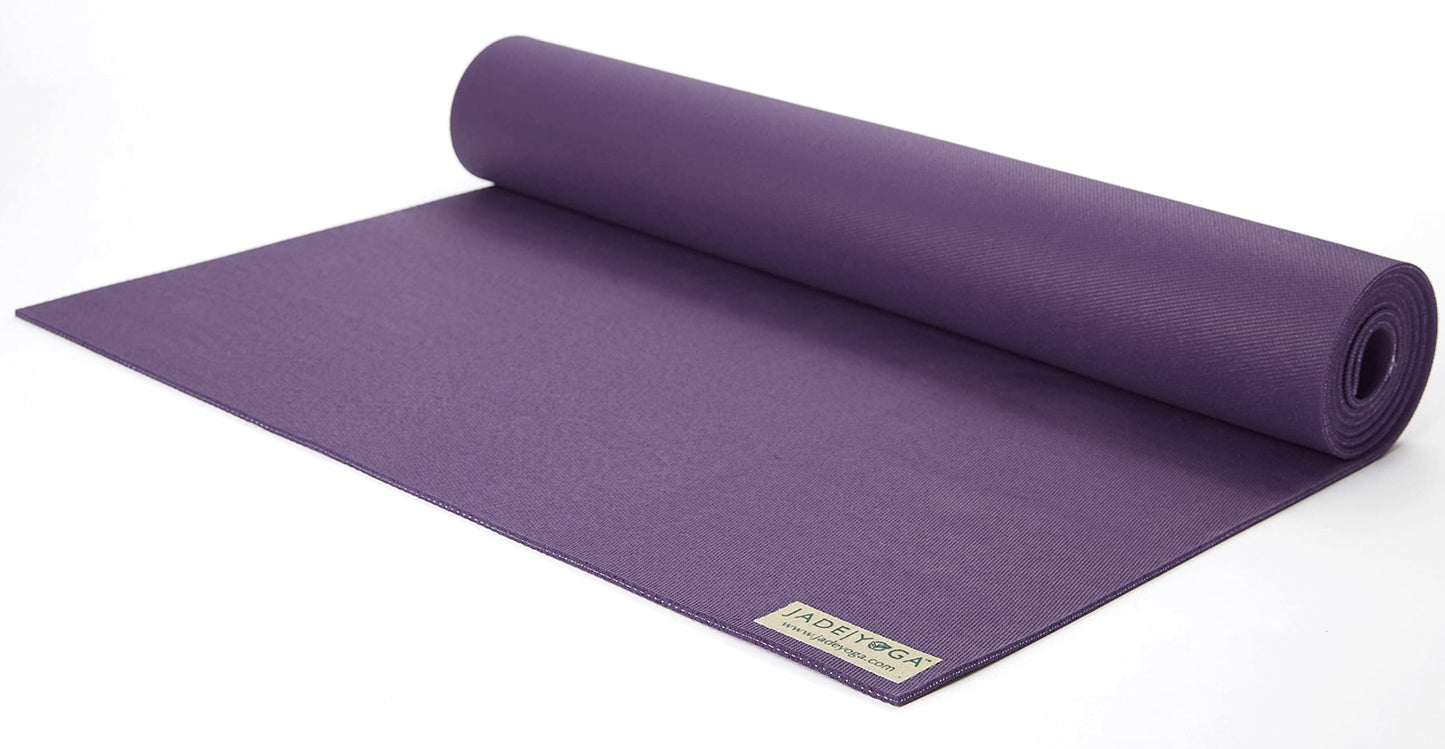 JadeYoga Travel Yoga Mat - Packable, Lightweight, and Portable Yoga Mat - Non-Slip Natural Rubber Mat for Women & Men - Great for Yoga, Home, Gym, Pilates, Fitness, and Stretching