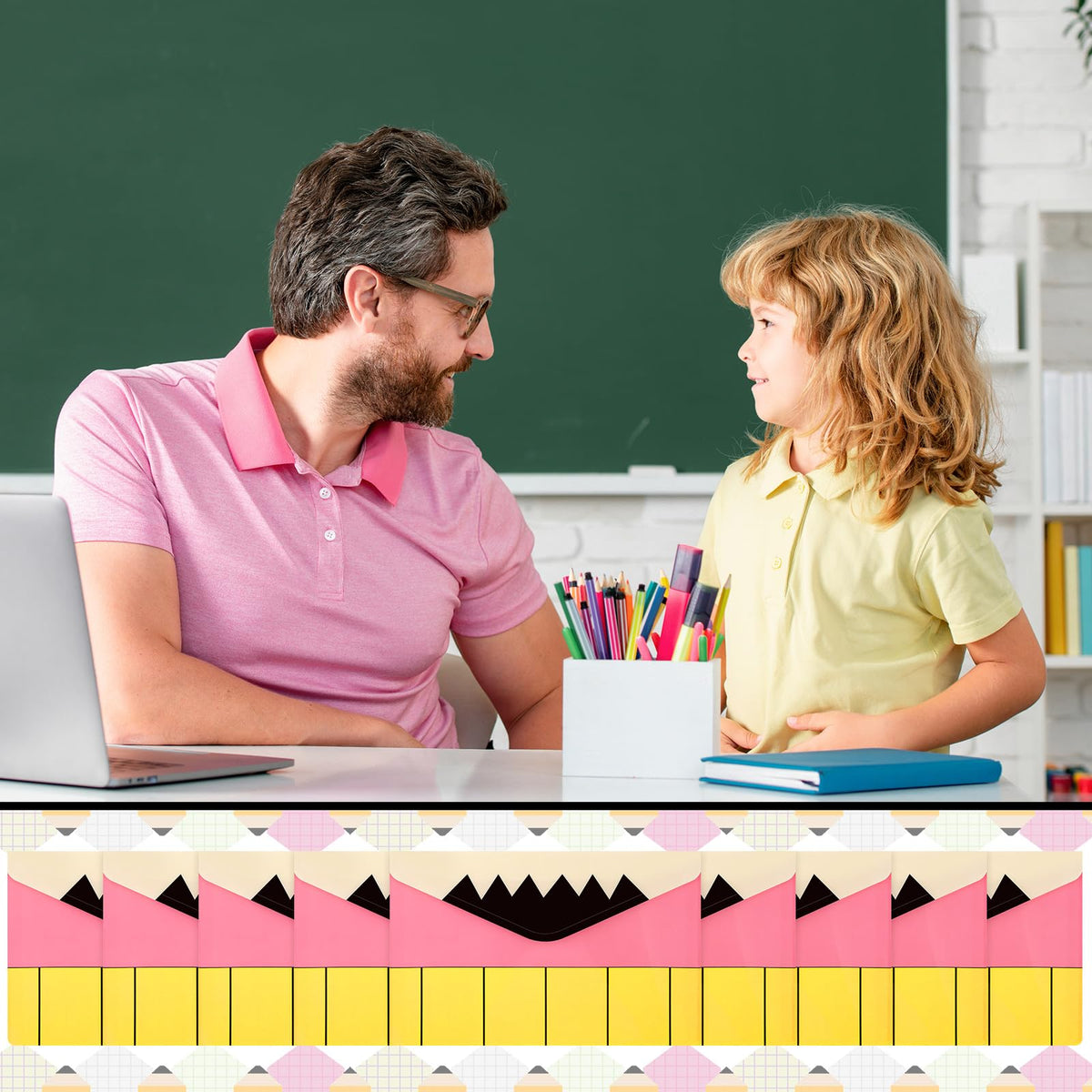 Gueevin 24 Pcs Teacher's Day Appreciation Gifts Bulk 4.7 x 7.5 Inch Teacher Pencil Pouch Party Favors Teaching Essential Pencil Case Envelope Pouch Bags for School Classroom Stationery Office Supplies