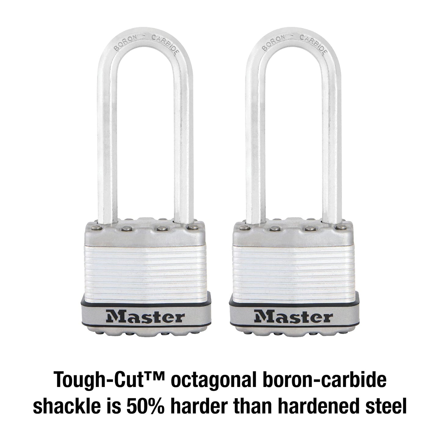 Master Lock M1XTLJ Magnum Heavy Duty Padlock with Key, 2 Pack Keyed-Alike