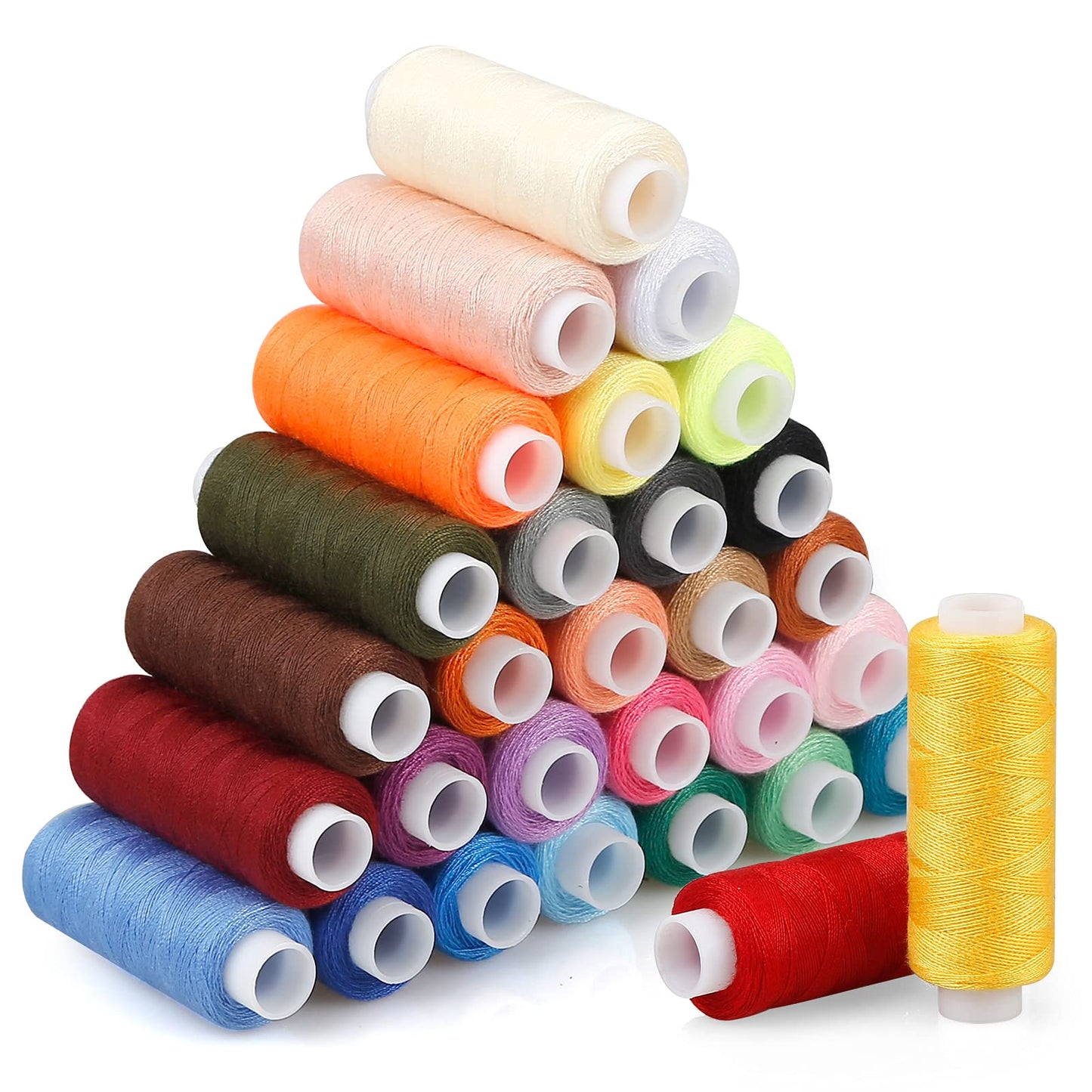 CiaraQ Sewing Threads Kits, 30 Colors Polyester 250 Yards Per Spools for Hand Sewing & Embroidery